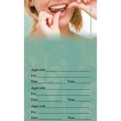 Appointment Cards<SmileMakers Flossing Three Sticker Appointment Cards - Dental Appointment Cards from