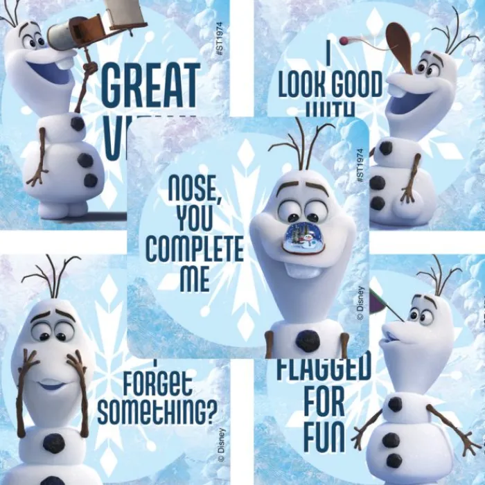 Disney Stickers | Character Stickers<SmileMakers Frozen II: Olaf Pick Your Nose Stickers - Stickers from