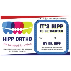 Appointment Cards<SmileMakers Fully Custom One-Sided Sticker Appointment Cards - Appointment Cards from