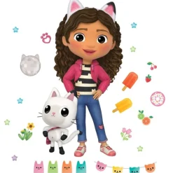 Wall Decals<SmileMakers Gabby's Dollhouse Giant Peel & Stick Wall Decals