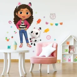 Wall Decals<SmileMakers Gabby's Dollhouse Giant Peel & Stick Wall Decals