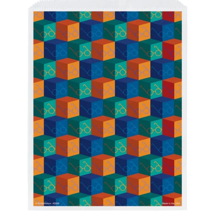 Vision Practice Essentials | Take Home Bags<SmileMakers Geo Glasses Paper Bags - Take Home Bags from