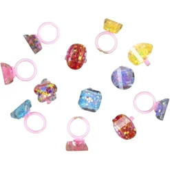 Toys | Jewelry<SmileMakers Glitter Gems Rings - Toy Rings from