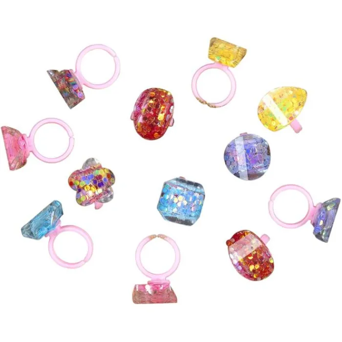 Toys | Jewelry<SmileMakers Glitter Gems Rings - Toy Rings from