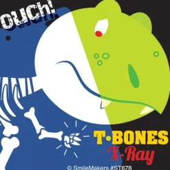 Patient Stickers | Medical Stickers<SmileMakers Glow in the Dark Dino X Ray Stickers - Stickers -