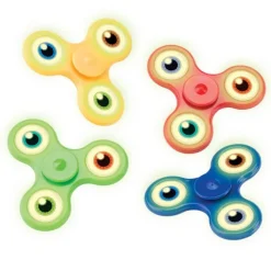 Vision Themed Prizes | Latex Free Toys<SmileMakers Glow in the Dark Eyeball Fidget Spinners - Toy Tops & Spinners  from