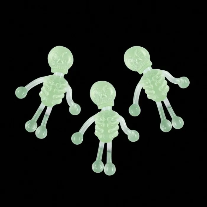 Halloween | Individually Wrapped Toys<SmileMakers Glow-in-the-Dark Mini Tumbling Skeletons - Sticky Toys from