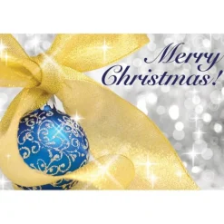 Christmas<SmileMakers Gold Ribbon Merry Christmas Greeting Cards – Cards