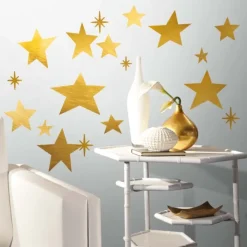 Wall Decals<SmileMakers Gold Star Wall Decals With Foil - Office Décor from