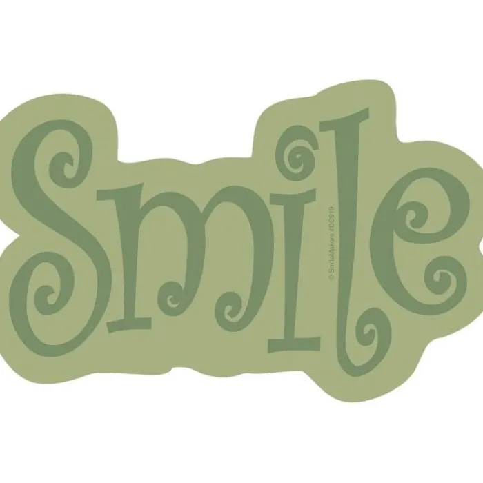 Wall Decals<SmileMakers Green Smile Wall Decal - Office Decor from
