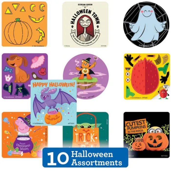 Halloween | Samplers & Assortments<SmileMakers Halloween Sticker Sampler - Sticker Samplers from