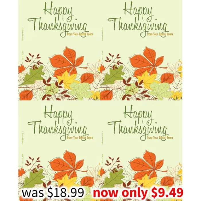 Thanksgiving | Recall Cards<SmileMakers Happy Thanksgiving Laser Cards – Dental Recall Cards -