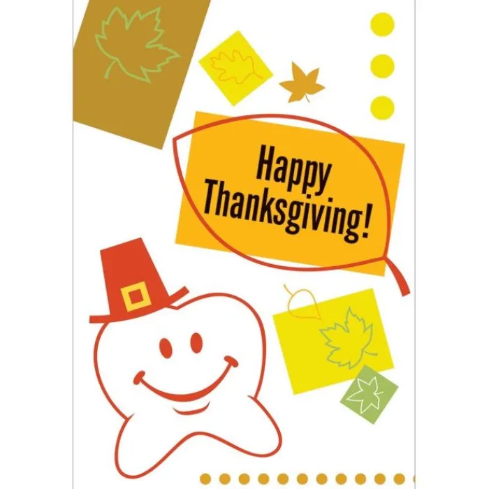 Thanksgiving<SmileMakers Happy Tooth Thanksgiving greeting Cards - Dental Greeting Cards from