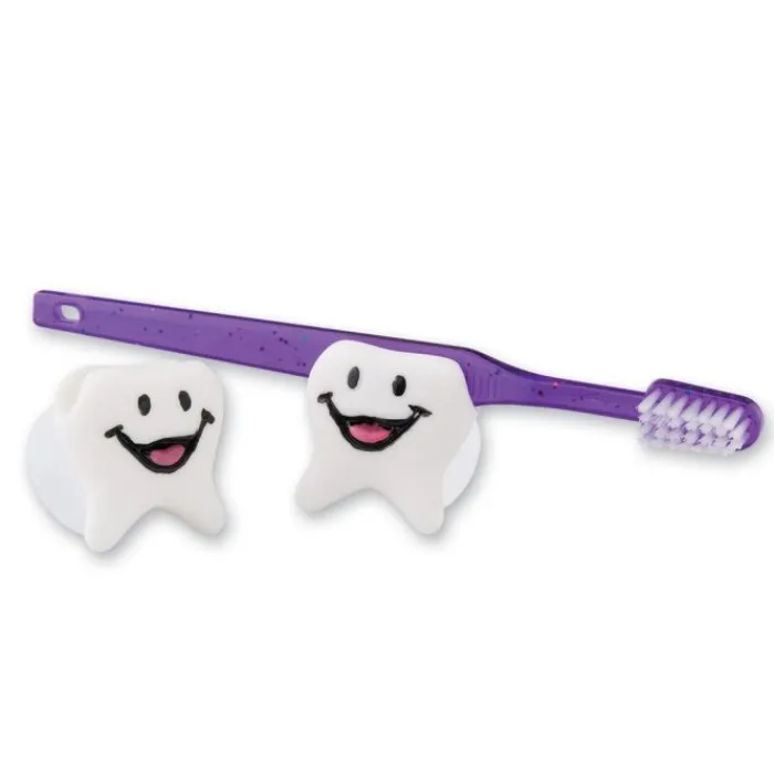 Dental Practice Essentials<SmileMakers 24 Happy Tooth Toothbrush Holders - Dental Toys from