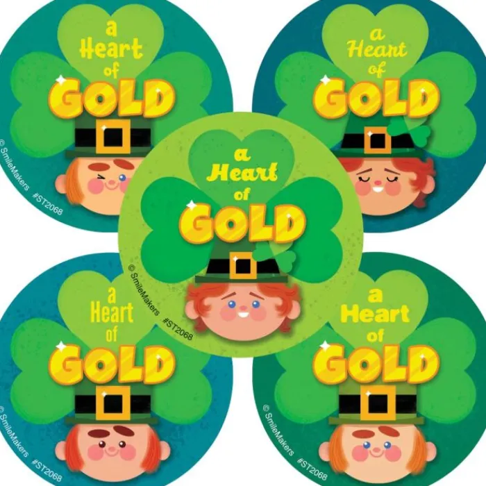 St. Patrick's Day | Other Fun Stickers<SmileMakers Heart of Gold Stickers - Stickers from