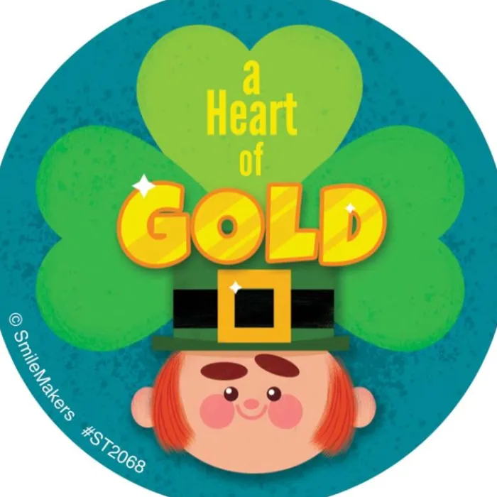 St. Patrick's Day | Other Fun Stickers<SmileMakers Heart of Gold Stickers - Stickers from