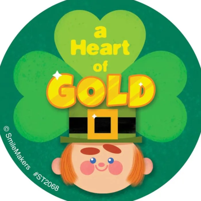 St. Patrick's Day | Other Fun Stickers<SmileMakers Heart of Gold Stickers - Stickers from