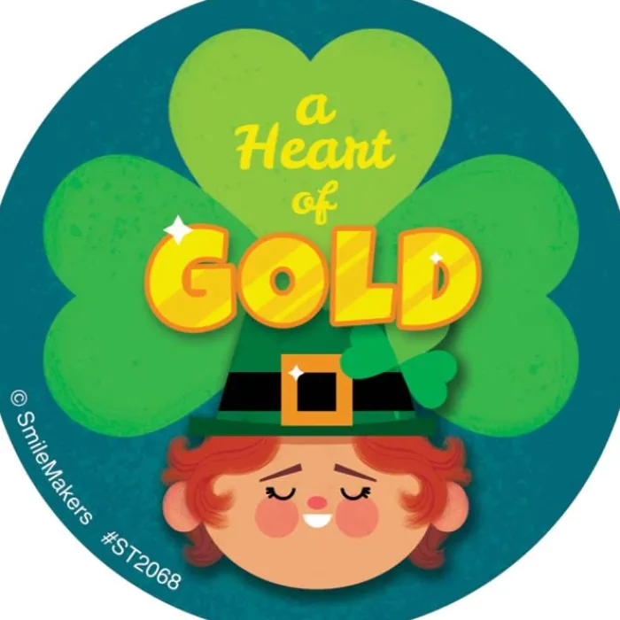 St. Patrick's Day | Other Fun Stickers<SmileMakers Heart of Gold Stickers - Stickers from
