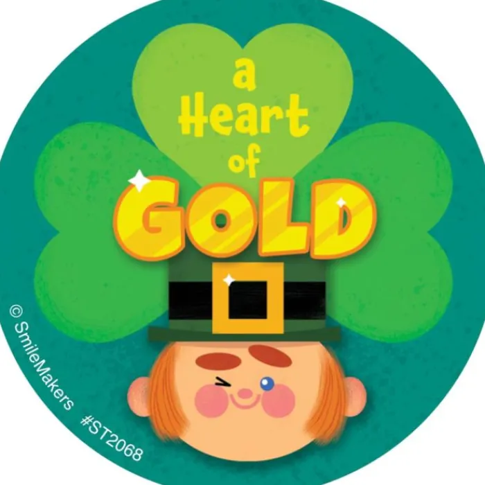 St. Patrick's Day | Other Fun Stickers<SmileMakers Heart of Gold Stickers - Stickers from