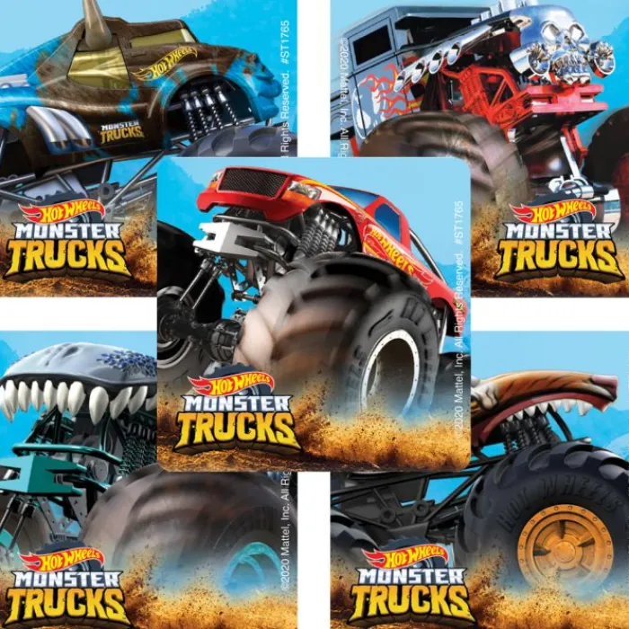 Character Stickers<SmileMakers Hot Wheels Monster Trucks Stickers - Stickers from