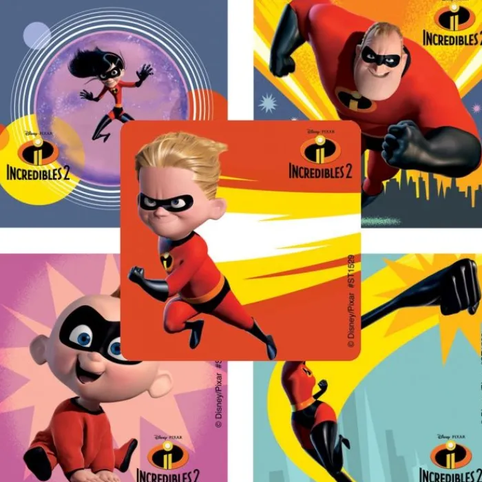 Disney Stickers | Character Stickers<SmileMakers Incredible 2 Movie Stickers - Stickers from