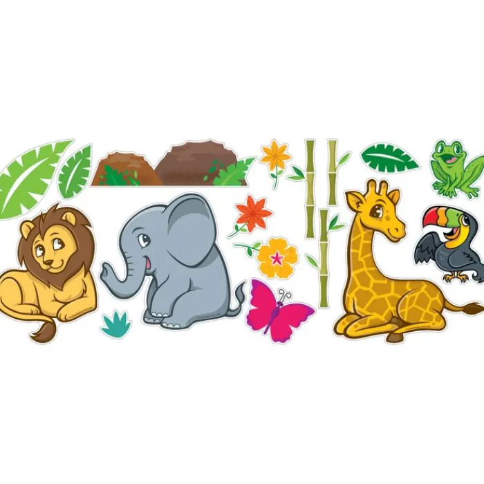Wall Decals<SmileMakers Jungle Friends Assorted Wall Decals - Office Décor from