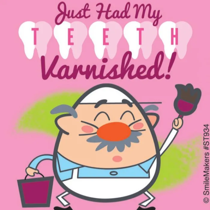 Dental Stickers | Other Fun Stickers<SmileMakers 100 Just Varnished My Teeth Stickers -