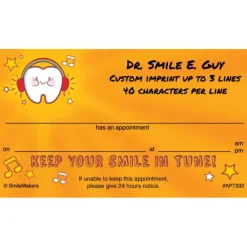 Appointment Cards<SmileMakers Keep Your Smile in Tune Appointment Cards - Appointment Cards - from