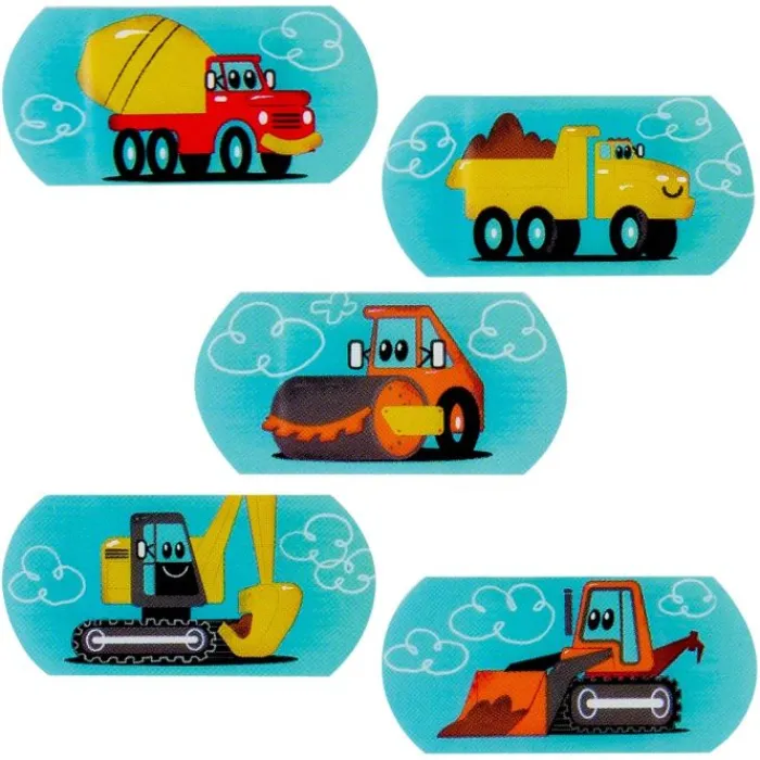 Bandages | Medical Practice Essentials<KidCare ™ Construction Pals Mini Strip Bandages - Bandages from SmileMakers