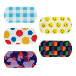 Bandages | Medical Practice Essentials<KidCare ™ Patterned Mini Strip Bandages - Bandages from SmileMakers