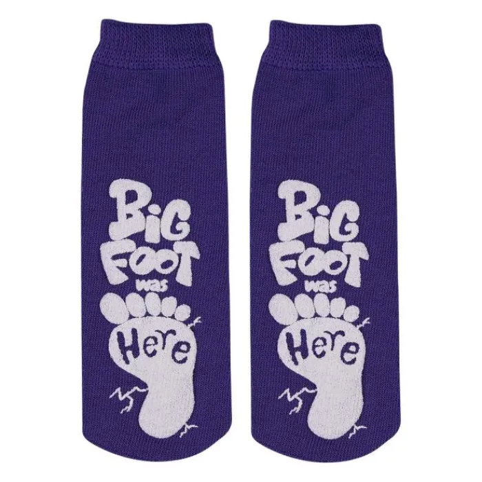 Medical Practice Essentials | Exclusive Kidcare™<KidCare ™ Purple Big Foot Ankle Length Slipper Socks - 1 pair - Medical Supplies & Accessories from SmileMakers