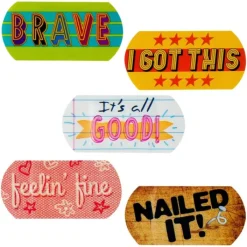 Bandages | Medical Practice Essentials<KidCare ™ Sayings Mini Strip Bandages - Bandages from SmileMakers