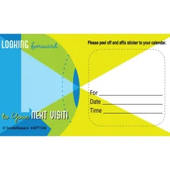 Appointment Cards<SmileMakers Looking Forward to Visit Sticker Appt Cards - Eye Care Appointment Cards from