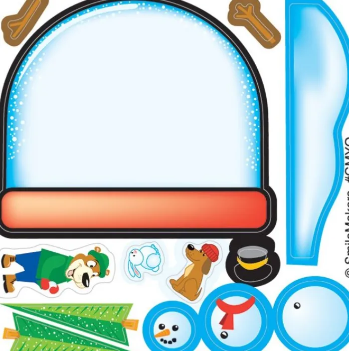 Seasons | Christmas<SmileMakers Make Your Own Snow Globe Stickers - Stickers from