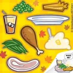 Thanksgiving | Other Fun Stickers<SmileMakers Make-Your-Own Thanksgiving Plate Stickers - Stickers from