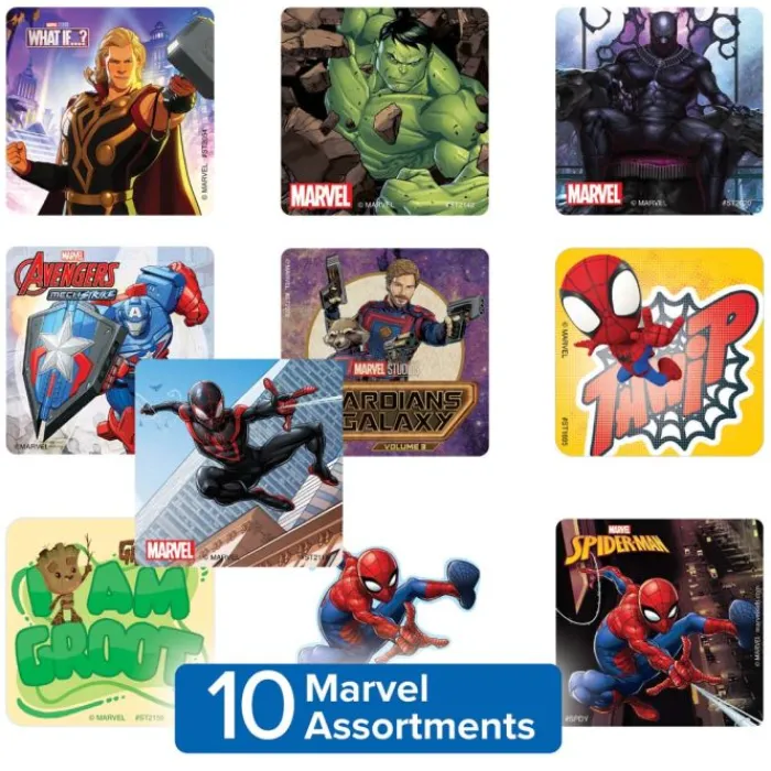 Samplers & Assortments | Sticker Samplers<SmileMakers Marvel Sticker Sampler - Character Stickers -