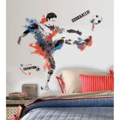 Wall Decals<SmileMakers Men's Soccer Champion Giant Wall Decals - Office Décor from