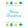 Christmas | Recall Cards<SmileMakers Merry Christmas Blue & Green Recall Cards - Custom Recall Cards from