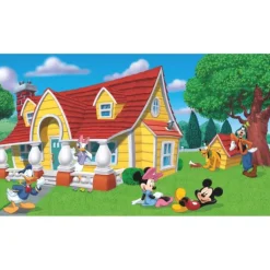 Wall Decals<SmileMakers Mickey & Friends Chair Rail Wall Mural - Office Décor from