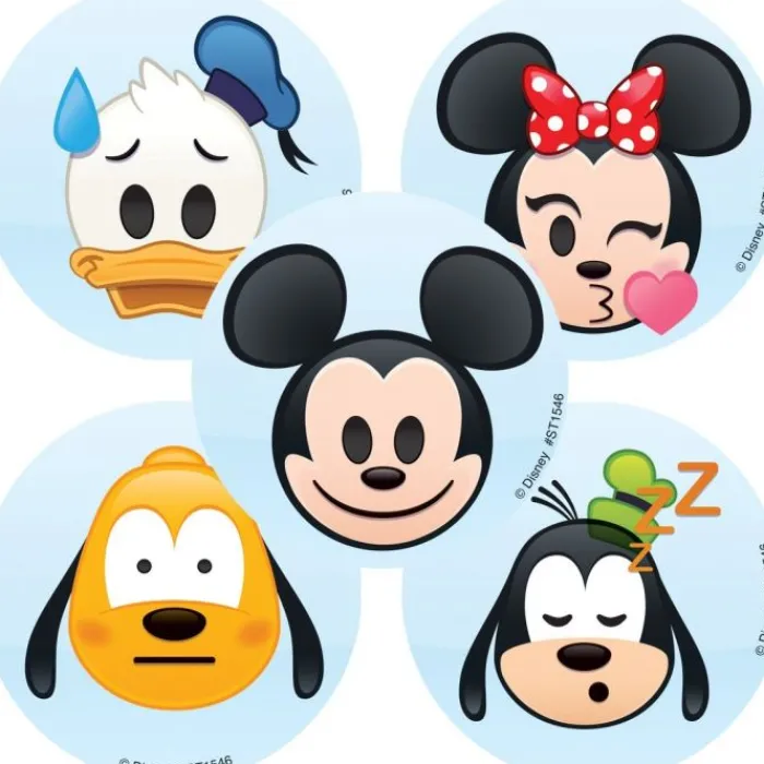 Disney Stickers | Character Stickers<SmileMakers Mickey Mouse Emoji Stickers - Stickers from