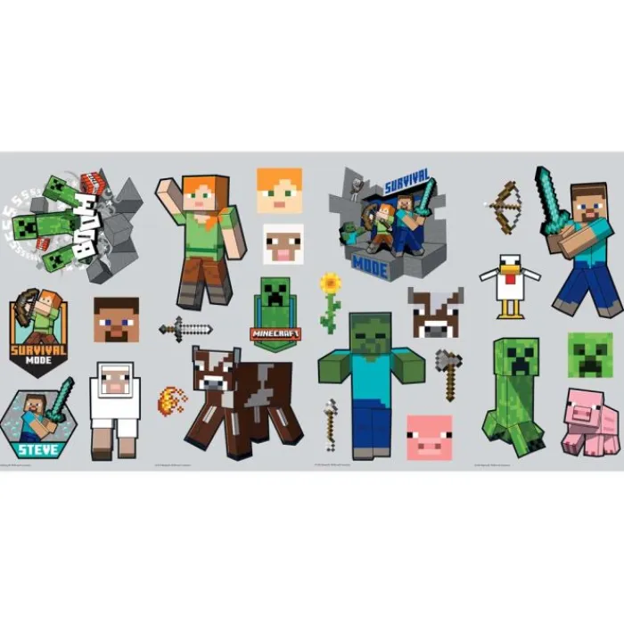 Wall Decals<SmileMakers Minecraft Characters Wall Decals - Office Décor from