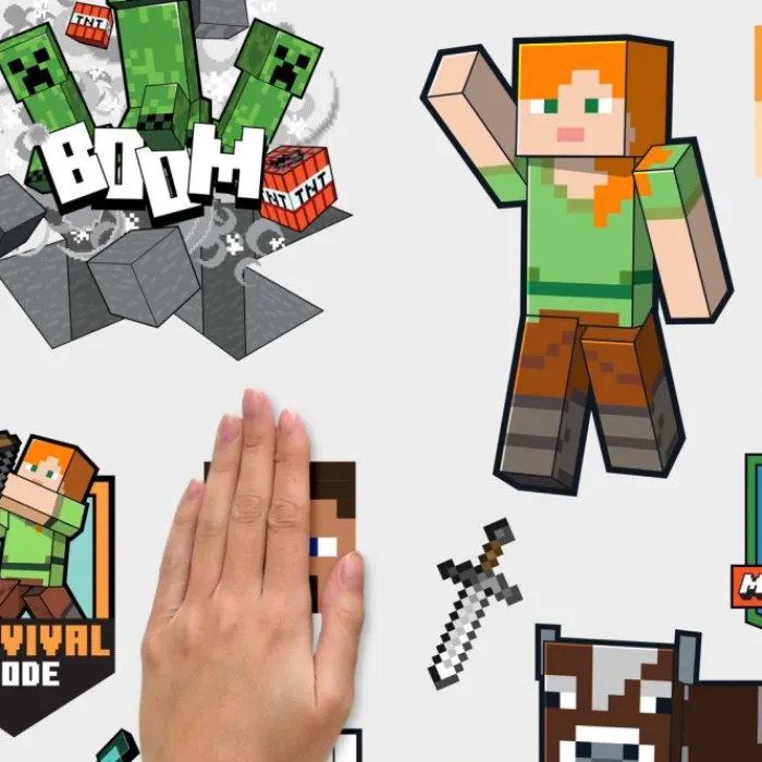 Wall Decals<SmileMakers Minecraft Characters Wall Decals - Office Décor from