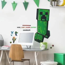 Wall Decals<SmileMakers Minecraft Creeper Giant Peel & Stick Wall Decals - Office Décor from