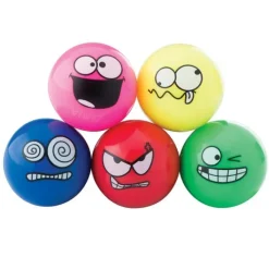 Toy Balls | Toys<SmileMakers 30mm Crazy Face Bouncing Balls - Toy Balls from