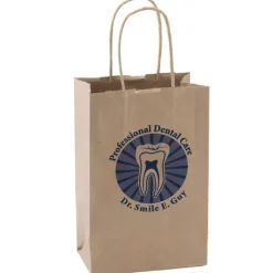 Take Home Bags | Take Home Bags<SmileMakers Natural Kraft Paper Shopper - Custom/Promotional Miscellaneous from