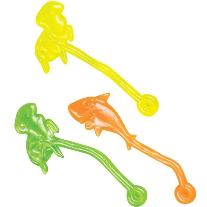 Individually Wrapped Toys | Toys<SmileMakers Neon Sticky Sea Life - Sticky Toys From