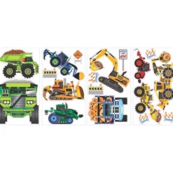 Wall Decals<SmileMakers New Speed Limit - Construction Vehicles Wall Decals - Office Décor from