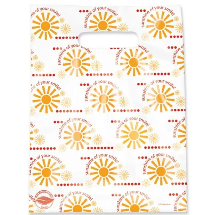 Take Home Bags | Take Home Bags<SmileMakers Oxo-Bio Scatter Sunshine Smile Bags - Scatter Dental Bags from