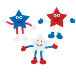 Fourth Of July | Figurines<SmileMakers Patriotic Star Bendable Characters -Toy Figurines from
