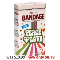 Bandages | Medical Practice Essentials<SmileMakers Peace and Love Bandages in Tin - Bandages from